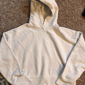 white zara hoodie